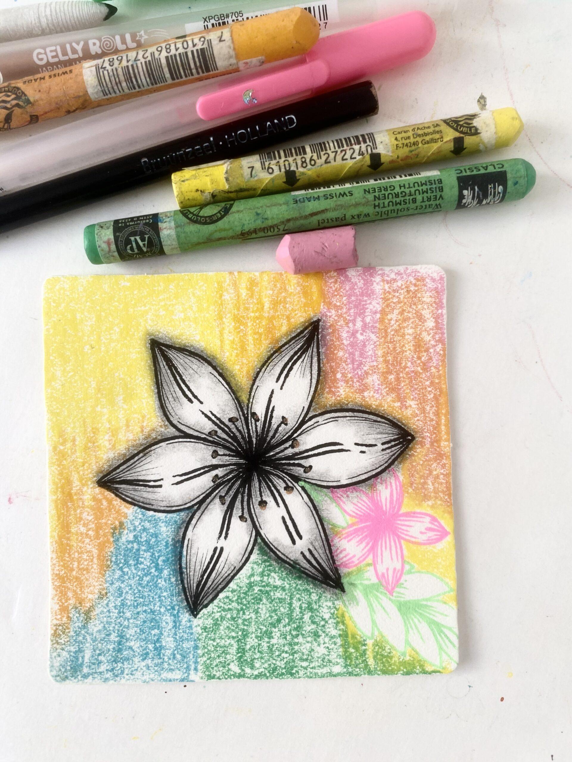 pastels aquarelle zentangle jijihook