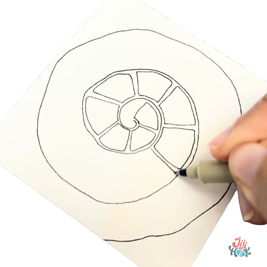 Réticule Zentangle avec cellules triangulaires et fragment répété