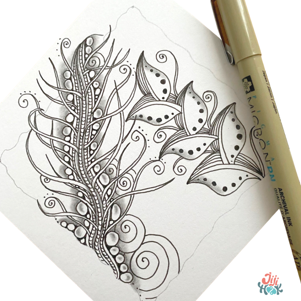 zentangle motifs répétitifs pleine conscience dessin relaxant apaiser le mental dessin méditatif