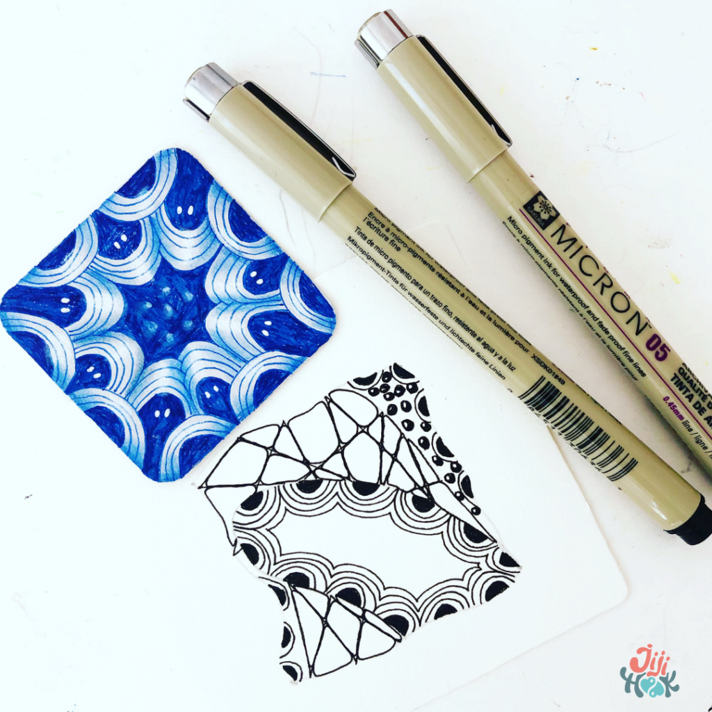 Tile Zentangle bijou mini format