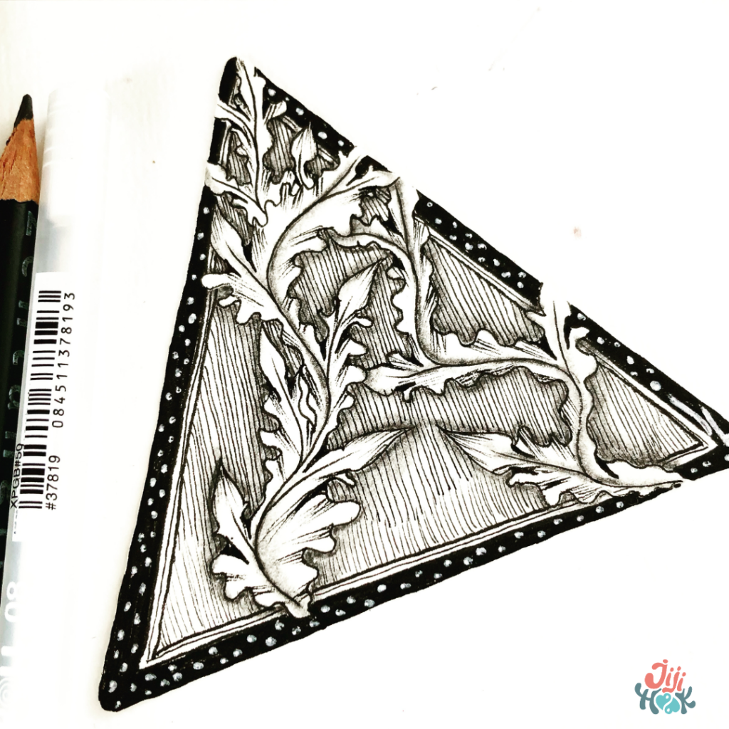 ile zentangle triangle 3z avec motif Icanthis