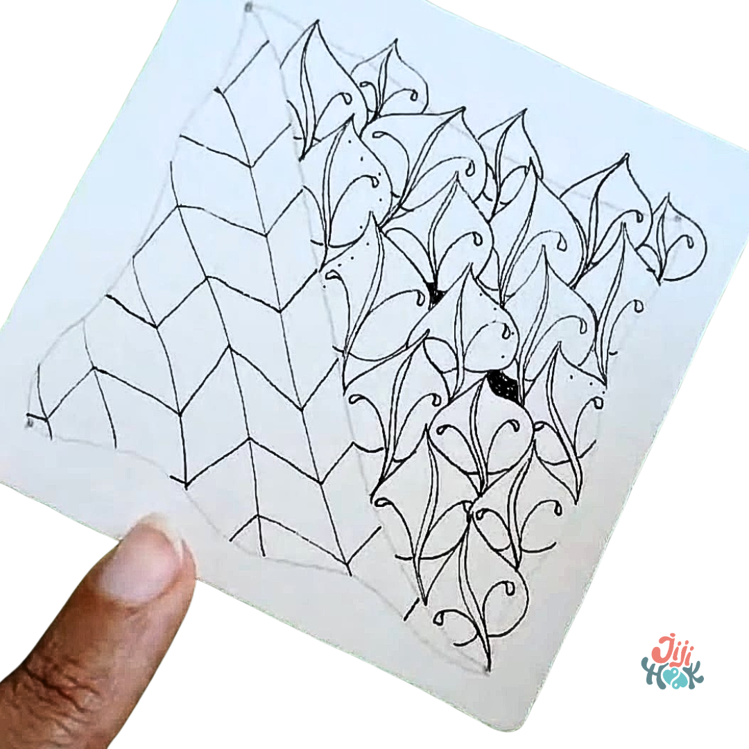 zogazgs tracés sur un motif Zentangle Jonqal 
