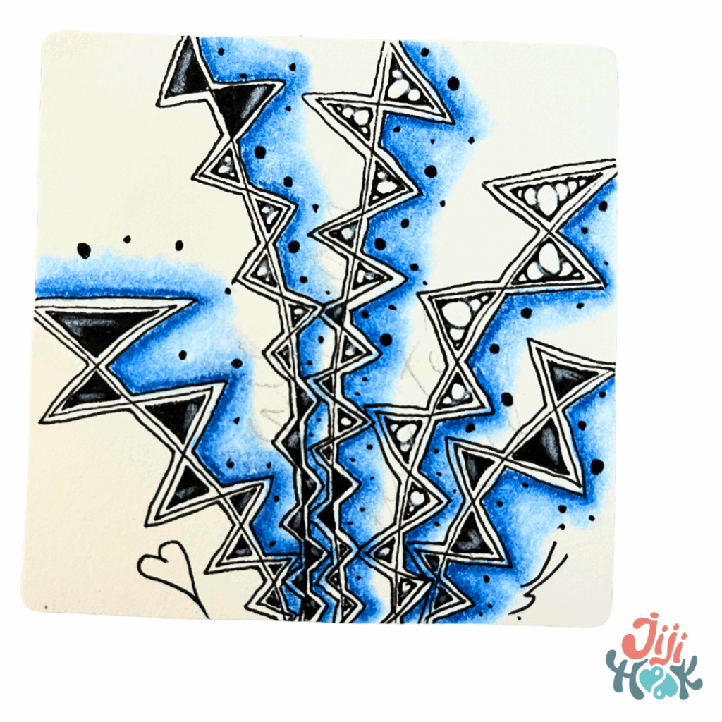 motif zentangle rain, routine bien--être 
